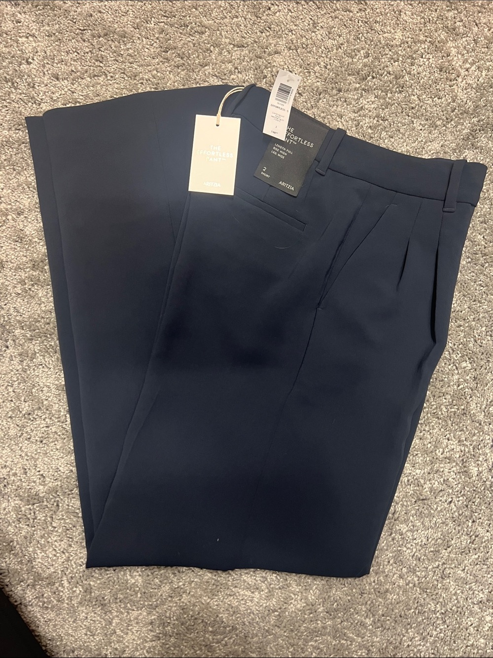 Aritzia The Effortless Pant - Navy Blue